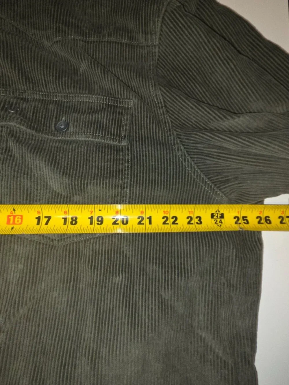 True Religion Western Button Up XXXL Corduroy Shirt Jacket Mens 100 Cotton Green